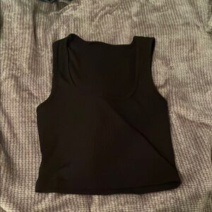 SHEIN Black Fitted Sleeveless Tank Top